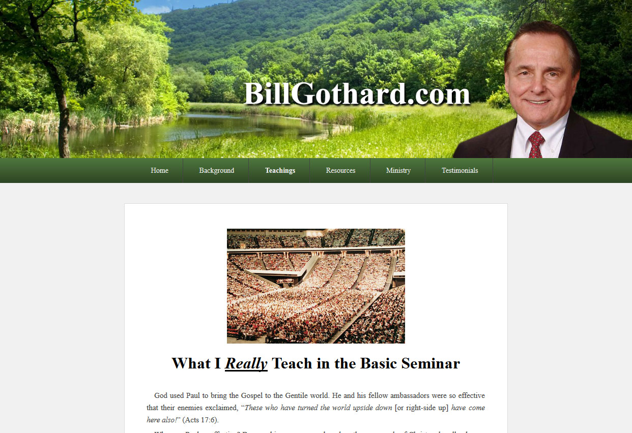Recently, Bill Gothard revamped his website. 